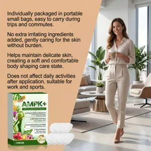 Vue détaillée complète des patchs corporels AMPK+ pour le métabolisme et la santé de la peau.