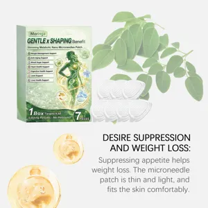 Détail du patch minceur Moringa à micro-aiguilles, texture fine et respirante pour la perte de poids