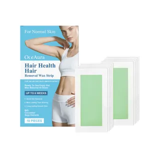 Botanical Hair Removal Wax Strips Cucumber Sage Extracts Gentle Body Cleansing Smoothing Hair Removal For Women Men