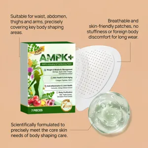 Vue détaillée du patch brûle-graisse AMPK+ respirant avec gros plan sur le gel