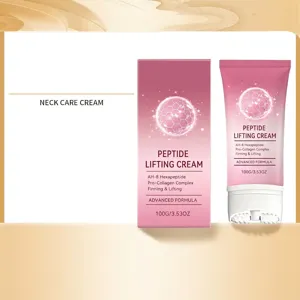 Crema de Cuello Reafirmante con Péptidos con Cabezal de Masaje de Doble Rodillo en V Suavizante Hidratante Producto de Cuidado del Cuello para Mujeres