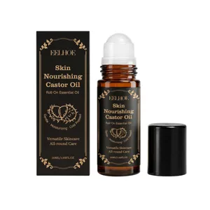 EELHOE Huile de Ricin Nourrissante Roll-on 50ml pour le soin doux et hydratant du corps au quotidien