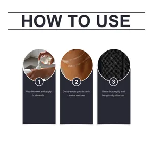 Professional step-by-step guide on how to use the exfoliating bath towel for deep skin cleansing