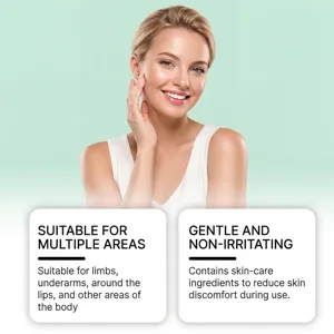 Gentle hair removal wax strips suitable for limbs and sensitive areas like underarms