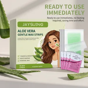 JAYSUING aloe vera gentle hair removal wax strips for smooth and moisturized skin