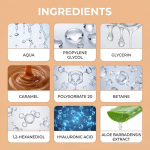 Detaillierte Liste der Inhaltsstoffe des Bräunungsmousses mit Aloe Vera und Hyaluron