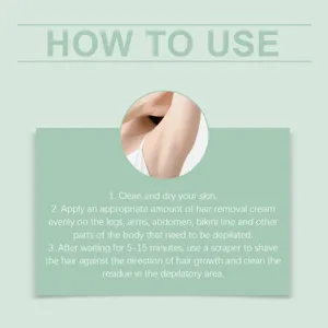 Instructions on how to use gentle aloe vera hair removal cream for smooth skin
