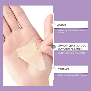 Ingredient details of LANISKA gentle adhesive remover spray for skin care.