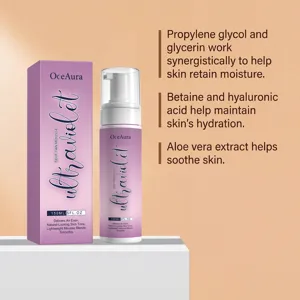 Inhaltsstoffe des OceAura Ultraviolet Selbstbräunungsmousse mit 150-ml-Flasche und Box