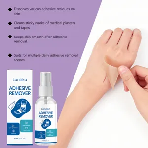 Gentle Laniska adhesive remover spray for cleaning medical plaster residues on skin
