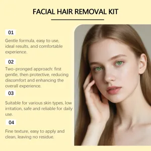 Gentle facial hair removal kit features for smooth and soft skin with low irritation results