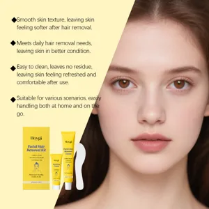 Professional Hoygi facial hair removal kit featuring gentle cream for smooth clear skin