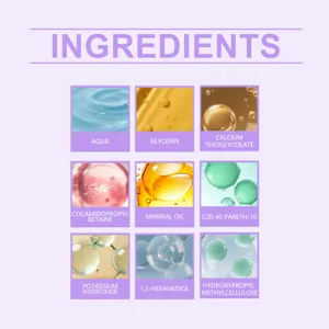 Liste détaillée des ingrédients pour mousse dépilatoire douce avec glycérine et huile minérale