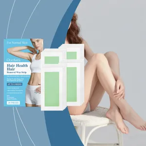 OceAura hair removal wax strips with cucumber sage extracts for long-lasting smooth skin