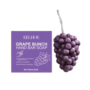 Savon artisanal en forme de grappe de raisin avec un parfum rafraîchissant pour la peau.