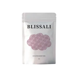 Blissali Exfoliating Bath Towel Body Scrubber Polyester Carbon Fiber Texture Smoothing Skin Gentle Cleansing Quick Drying Shower Accessory