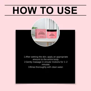 Detailed instructions on how to use vanilla foaming body scrub for smooth skin results