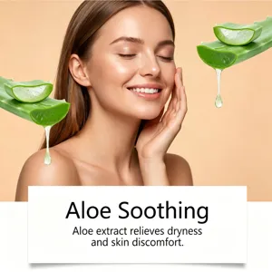 Professionelle Nahaufnahme von Aloe-Vera-Extrakt zur Hautpflege nach der Haarentfernung