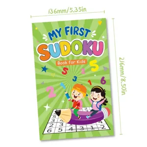 Detailed product dimensions for My First Sudoku book for kids showing 136mm width and 216mm height