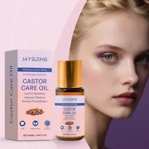 Jaysuing Castor Oil Skincare Roller Ball Mild Nourishing Moisturizing Massage Oil For Skin Elasticity Hydrating Formula 50ml