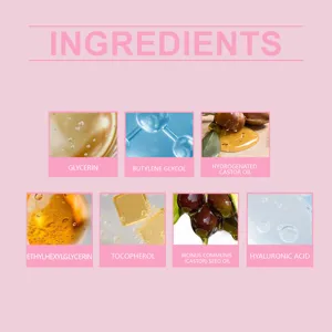 Detailed ingredient breakdown for castor oil skin care including hyaluronic acid and glycerin