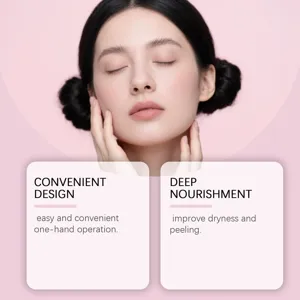Asian model showcasing deep nourishment benefits of castor oil skin roller