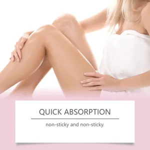 Detailed view of smooth skin highlighting quick absorption of castor oil rollerball