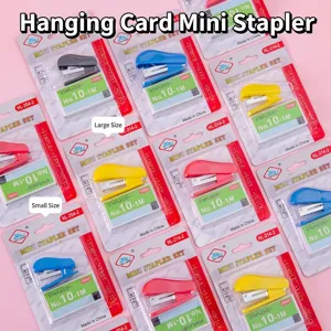 Minimalistischer Büro Schulbedarf Mini Heftgerät Set Süßes Schreibtisch Schreibwaren Papier Bindewerkzeug Tragbarer Tacker