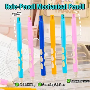 Colorful 2.0mm mechanical pencils with posture correction grip and triangle barrel