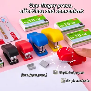 Farbenfrohes tragbares Mini-Heftgerät-Set für Schüler und Büro-Schreibwaren Geschenk