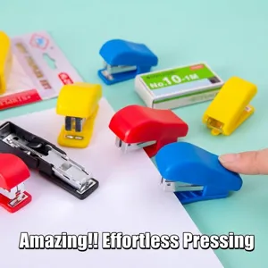 Farbenfrohes tragbares Mini Tacker Set für Schüler mit einem kraftsparendem Design
