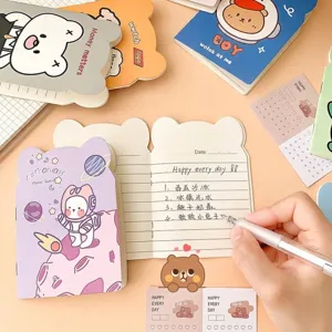 Schattige mini-notitieboekjes in cartoonvorm met diverse leuke dierenomslagen set