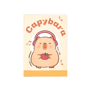 Adorable Capybara cartoon ruled notebook for student gifts and school reward prizes