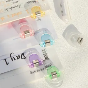 Transparent Binder Clips Plastic Colorful Paper Clamp Document Binding Handbook Organizer Snack Sealing Universal Clips For School Office