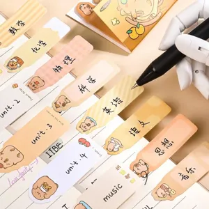 Cute Capybara cartoon sticky notes for student school subject categorization and reminders