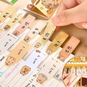 Cute Capybara cartoon sticky notes and index tabs for students and school office stationery