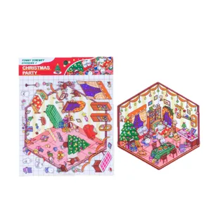 Simpatici adesivi 3D per scene di case di Natale per decorazioni fai-da-te e micro scene