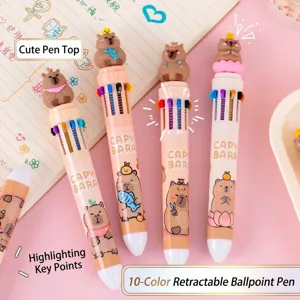 Set di penne a sfera a 10 colori Capybara per bullet journal e appunti