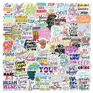 Autocollants VSCO colorés avec citations inspirantes et motifs graffiti pour la décoration