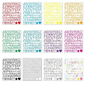 1-inch German alphabet vinyl stickers in 12 vibrant colors for DIY crafts