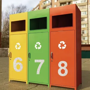 4-inch large glitter vinyl number stickers 6 7 8 on colorful outdoor sorting bins