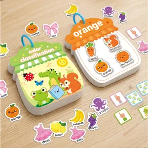 Detailansicht des Kinder-Farben-Sortier-Ruhebuchs mit Klettstickern