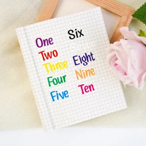 Detailed view of colorful 1-10 number stickers for DIY journaling and decoration