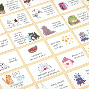 Lot de 90 cartes d'encouragement en anglais avec notes de boîte à lunch pour enfants