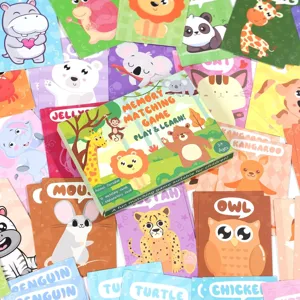 Pädagogisches Tier-Memory-Spiel für Kinder zur Konzentrationstraining mit 72 Karten
