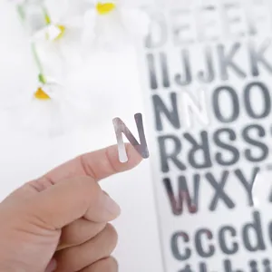 1-inch waterproof self-adhesive alphabet stickers for DIY journals and notebook decoration