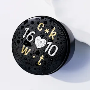 0.5 inch waterproof gold and silver rhinestone letter stickers for DIY scrapbooking