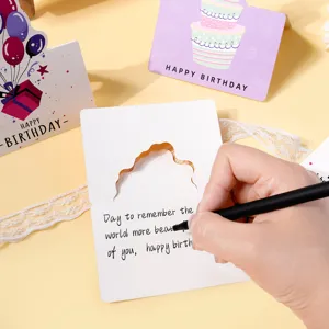 Set of 10 assorted 3D pop-up happy birthday greeting cards for kids party gift decorations