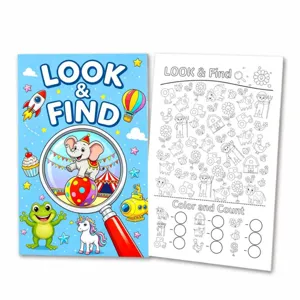 Libro di Attività Look And Find per Bambini Allenamento dell'Osservazione Libro di Giochi Colorare e Contare per Bambini Educazione Precoce