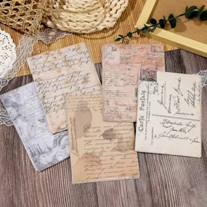 Vintage Scrapbook Material Paper Pack Retro Junk Journal Background Paper Floral Old Letter Ephemera For DIY Journaling Supplies